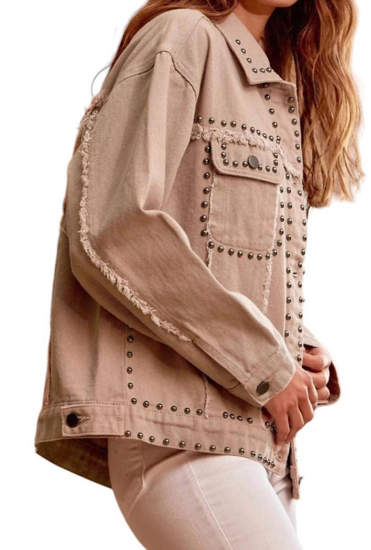 Andree By Unit - Sweet Like Candy Studded Denim Jacket