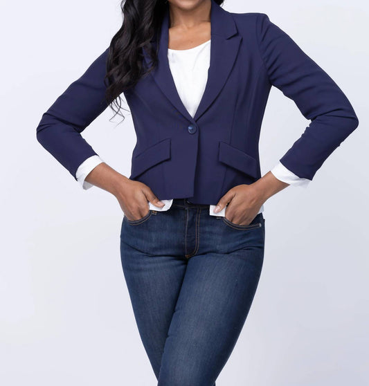 Central Park West - Scrunched Sleeve Blazer With Shirting