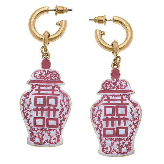 Canvas Style - Women's Blaire Enamel Ginger Jar Earrings