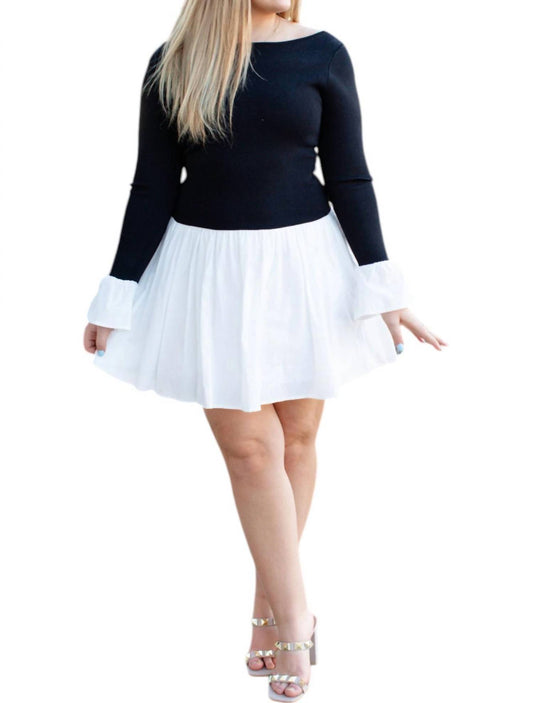 Able - Sweater & Poplin Mini Dress