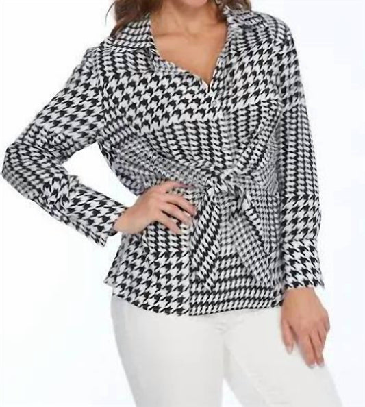 Lior - Hudson Tie Front Top