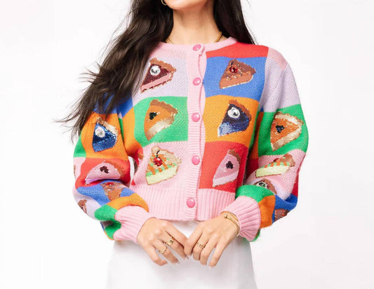 Queen Of Sparkles - Color Block Pumpkin Pie Sweater