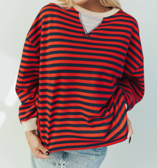 Veveret - Striped Knit Top