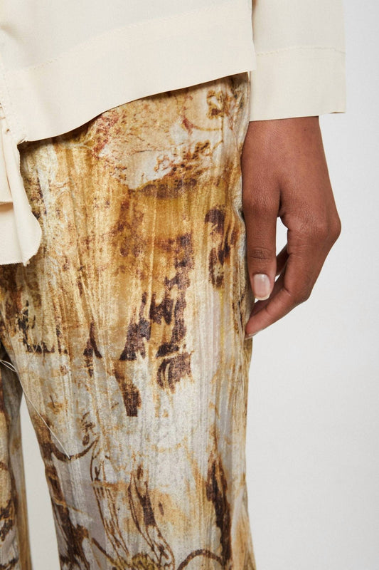 Ottod'Ame - Patterned Fluid Pants