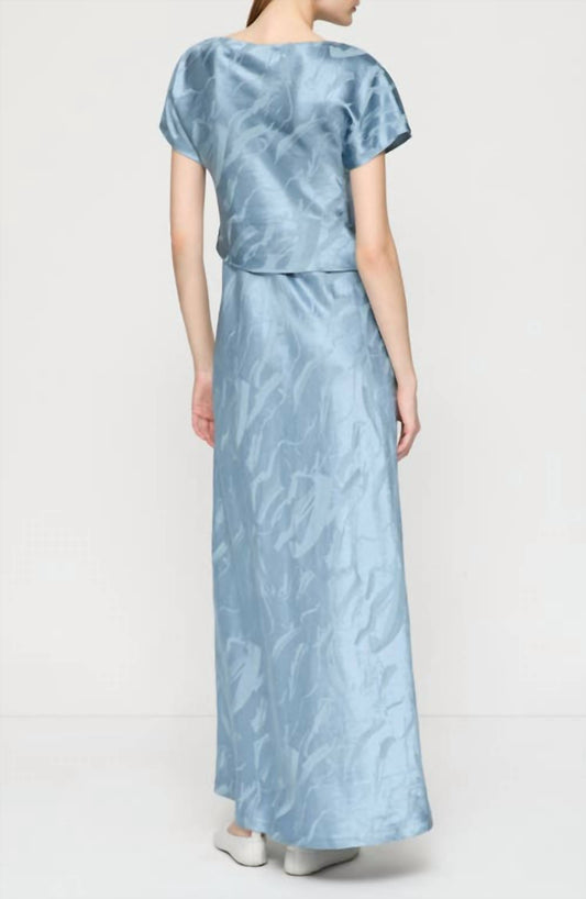 Lafayette 148 - Pleated Dolman-sleeve Jacquard Maxi Dress