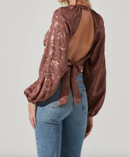 Betsy Floral Cutout Long Sleeve Top