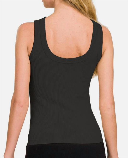 Zenana - Ribbed Scoop Neck Tank Top