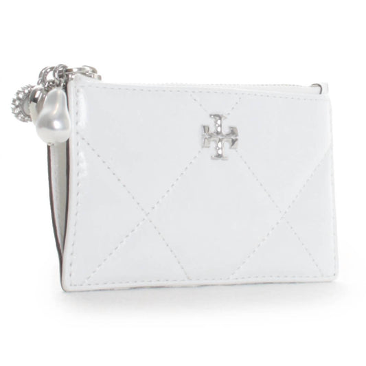 Tory Burch - Women's Kira Diamond Quilt Distressed Charm Zip Card Case