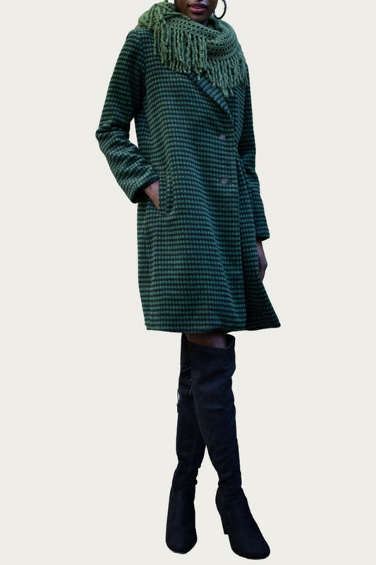 CHESTER CHECKED DOUBLE-BREASTED COAT