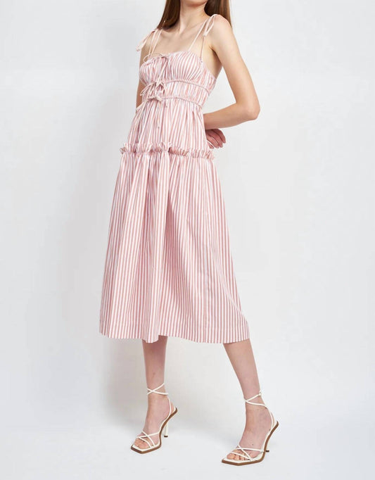 En Saison - Reagan Striped Midi Dress