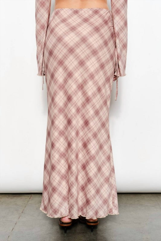 Pretty Garbage - Ria Plaid Mesh Skirt