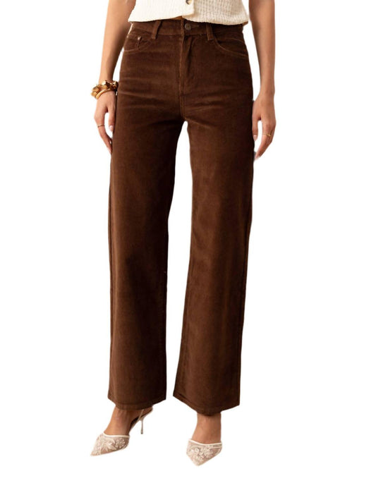 Vivid - Corduroy Wide Leg Crop Jeans