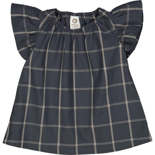 Muesli - Girls Organic Cotton Check Baby Dress