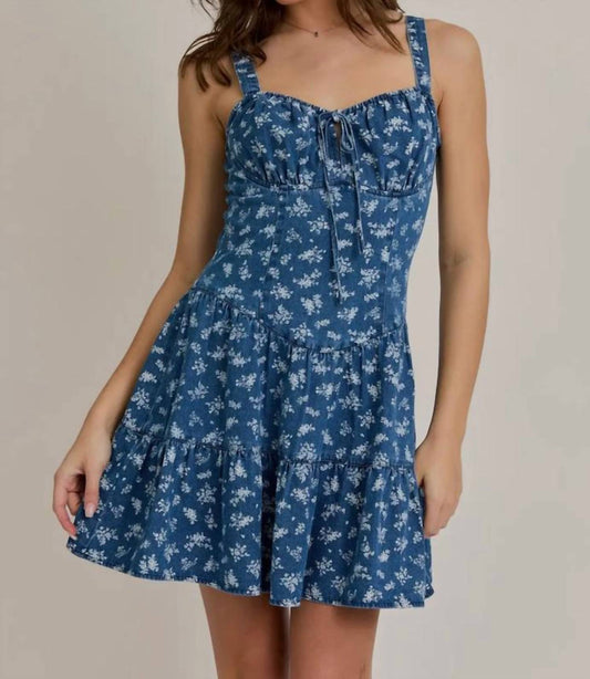 Le Lis - Sweetheart Denim Mini Dress