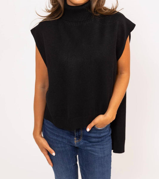 Karlie - Solid Turtleneck Sweater Tunic