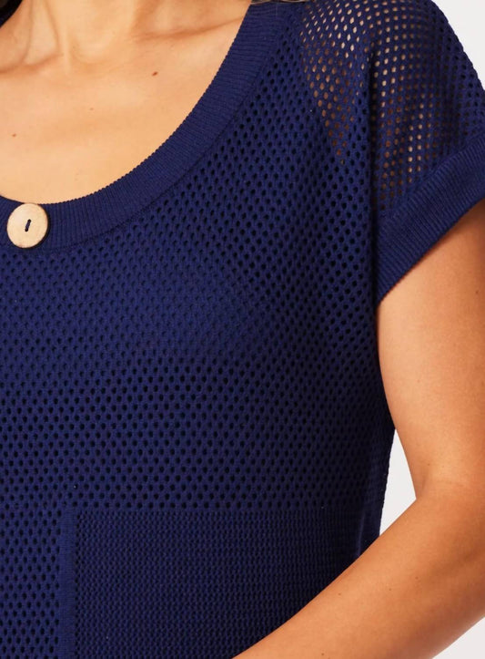 French Kyss - Crochet Scoop Short Sleeve Top