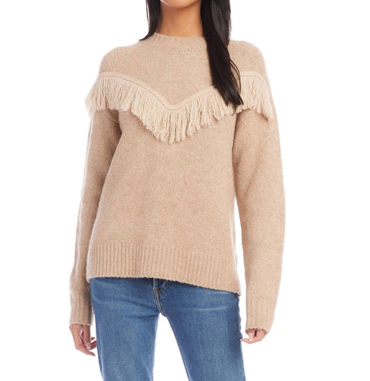 Fifteen Twenty - Fringe Long Sleeve Sweater