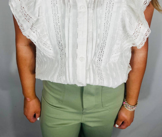 Wishlist - Tulum Lace Trim Top
