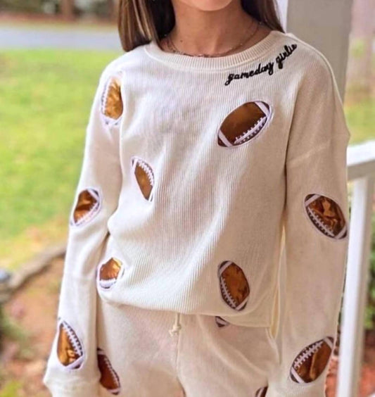 Paper Flower - Girl's Waffle Knit Top