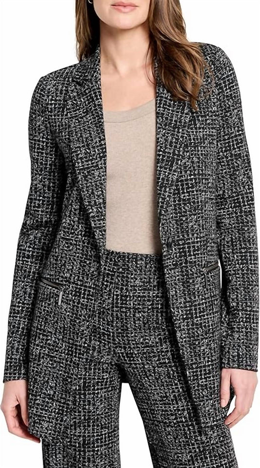Nic + Zoe - Dotty Grid Zip Jacket
