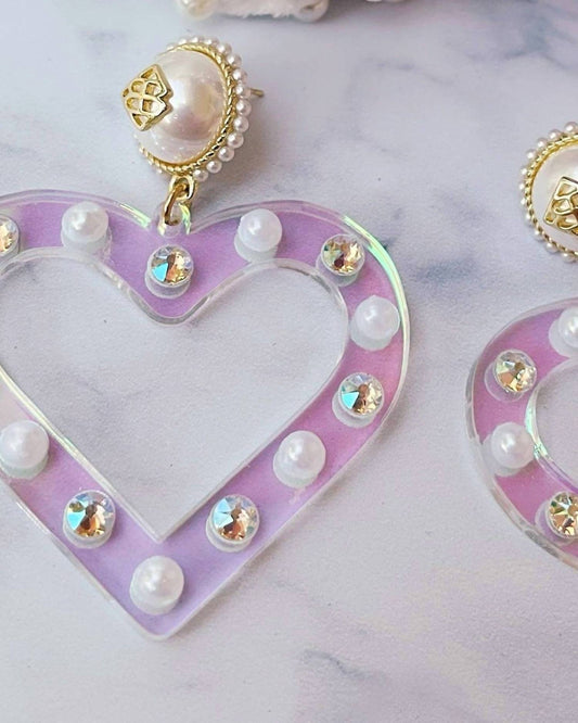 Brianna Cannon - Women's Iridescent Heart Earrings