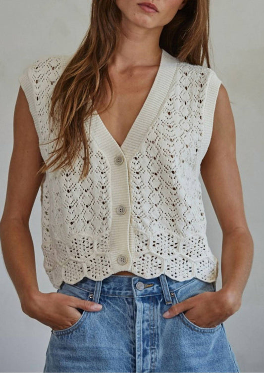 By Together - Ellery Crochet Vest Top