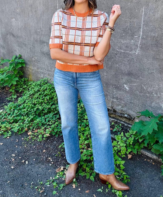 Thml - Plaid Half Sleeve Top