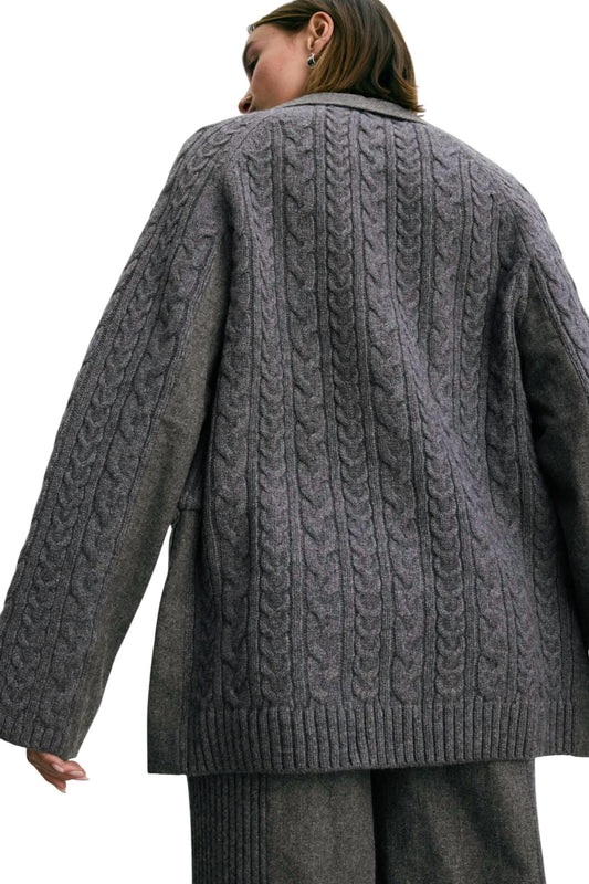 Naadam - Luxe Cable Hybrid Oversized Blazer