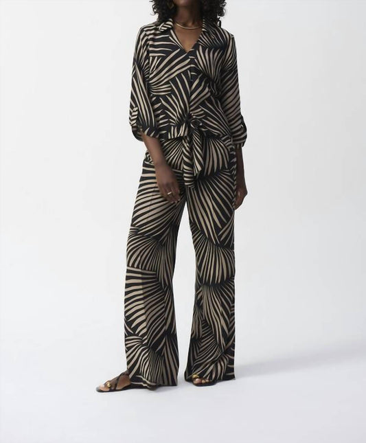 Joseph Ribkoff - Women's Trop Print Wide Leg Pants