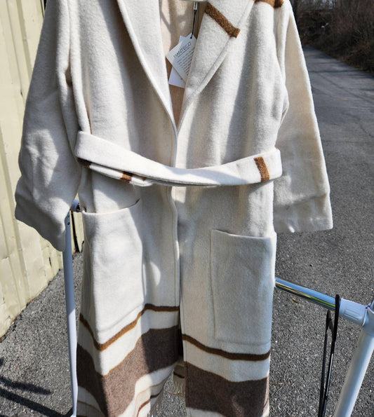 Something Navy - Women's Fringe Robe Coat