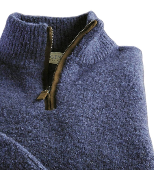 Hagan - Men's Boucle Quarter Zip Pullover Sweater