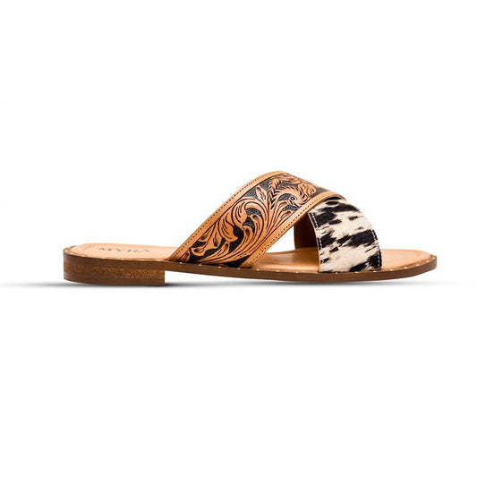 Myra - Women's Hand Tooled Leather Sandals