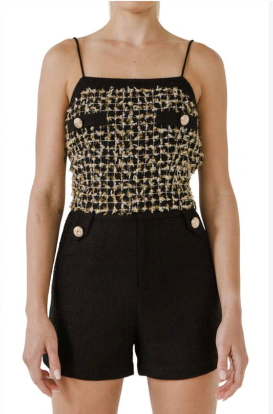 Endless Rose - Tweed Tank Top