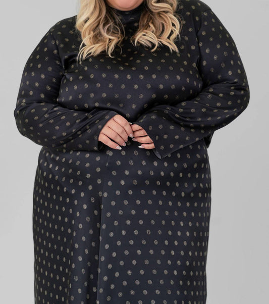 Vince - Sun Dot Mock Neck Blouse - Plus