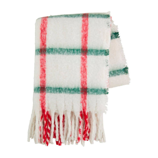 Mudpie - Holiday Plaid Throw