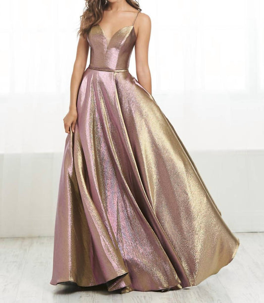 Tiffany Exclusives - Women's Lace Up Detail Prom Dress