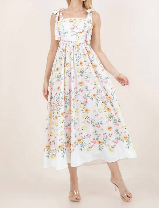 Sundayup - Shoulder Tie Maxi Dress