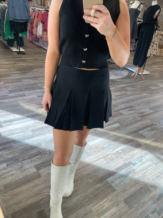 Mable - Pleated Knit Skirt