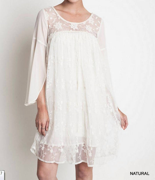 Umgee - Lace Baby Doll Tunic Dress