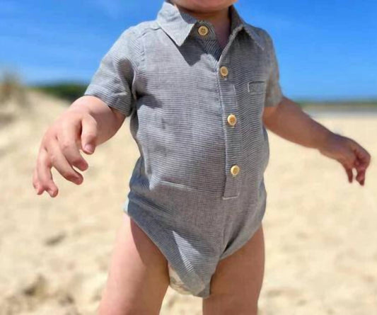 Me & Henry - Boy's Helford Woven Onesie