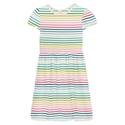 Kickee - Baby Girl's Flutter Sleeve Twirl Dress