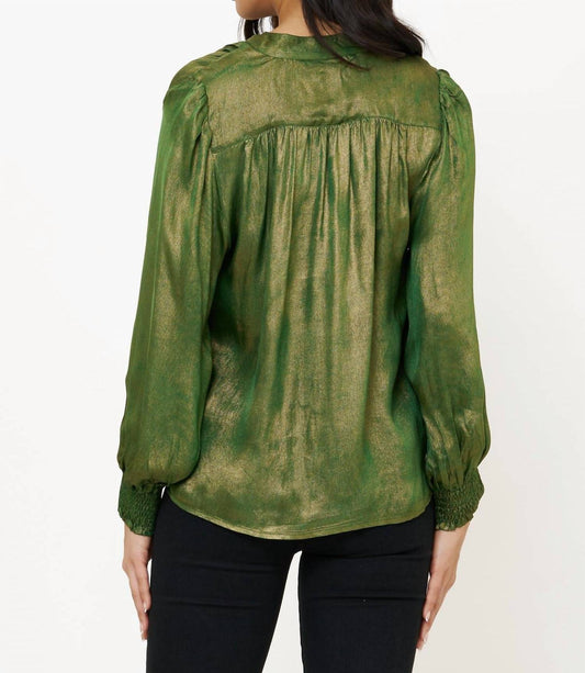 Oliphant - V-Neck Pintuck Blouse