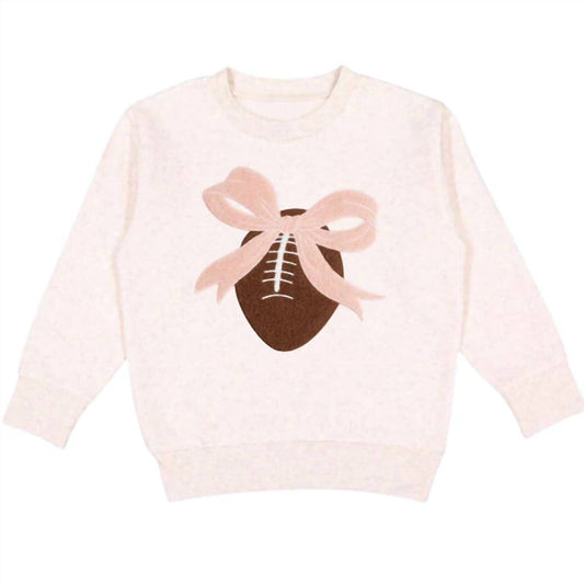 Sweet Wink - Girl's Coquette Football Patch Sweatshirt