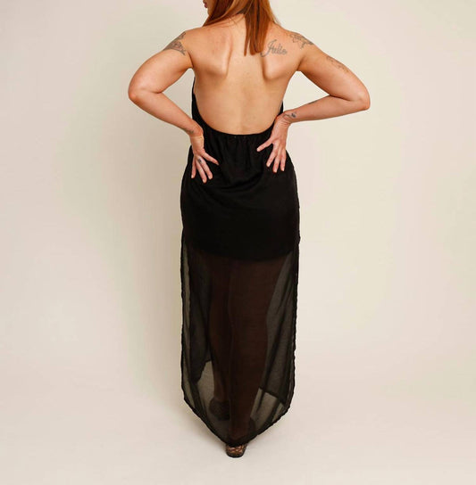 Mimosa - Aria Collared Halter Neck Maxi Dress