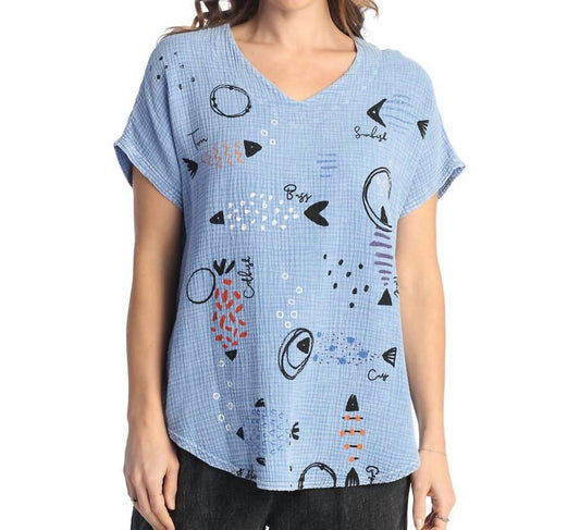 Jess & Jane - Bahamas Mineral Washed Double Gauze Top