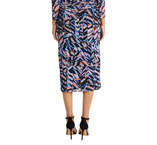 Donna Morgan - Ruched Bodice Mesh Midi Dress