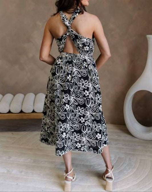 Heyson - Floral Halter Midi Dress