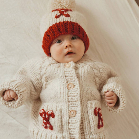 Huggalugs - "Candy Cane" Sweater for Baby Girls or Boys