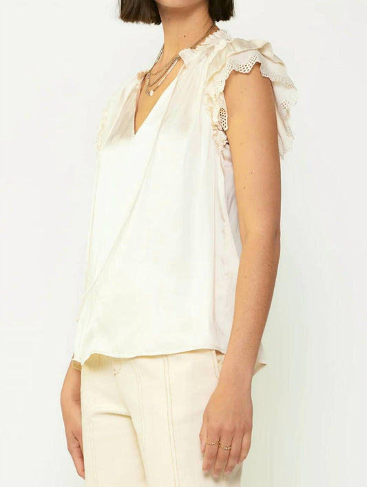 Current Air - Lace Flutter Sleeve Blouse