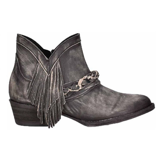 Corral - Women's Zipper & Woven Round Toe Bootie